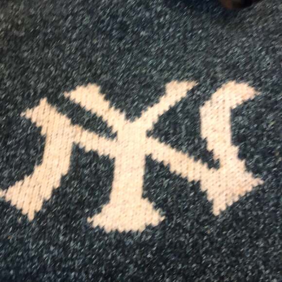 Casa De La Lana Handknit Sweater Jacket NY on it size large - Picture 9 of 12